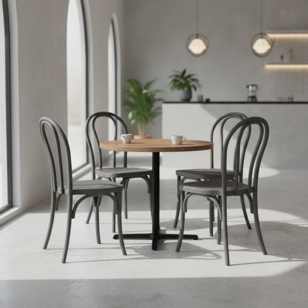 Polypropylene Bentwood Style Chairs 911x420mm for Cafés & Bistros (Pack of 4)