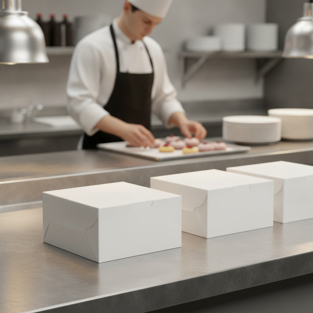 Paperboard Cake Box 6x6in for Bakeries (Pack of 250)