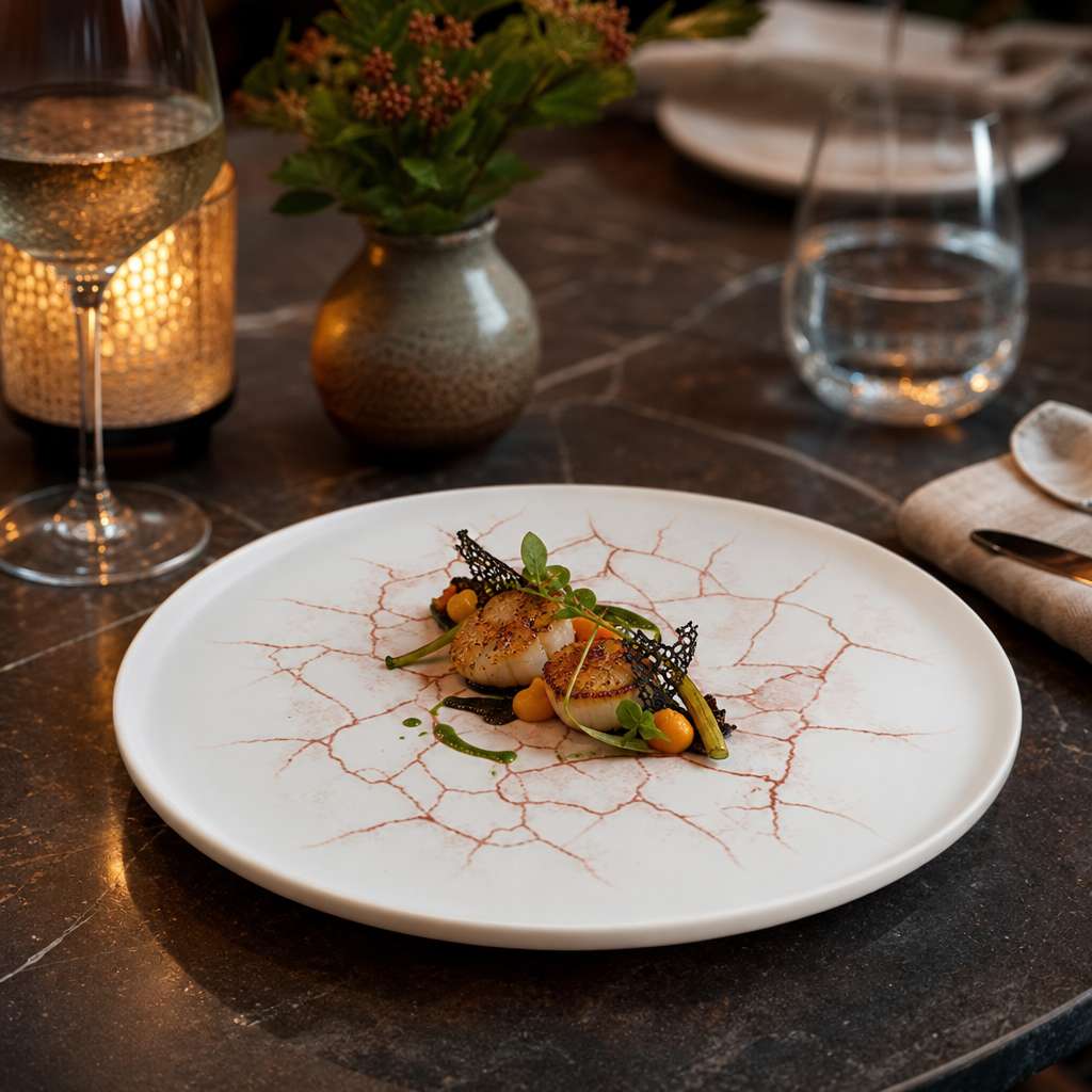 Walled Plates 260mm Coral Porcelain for Hospitality Use (Pack of 6)