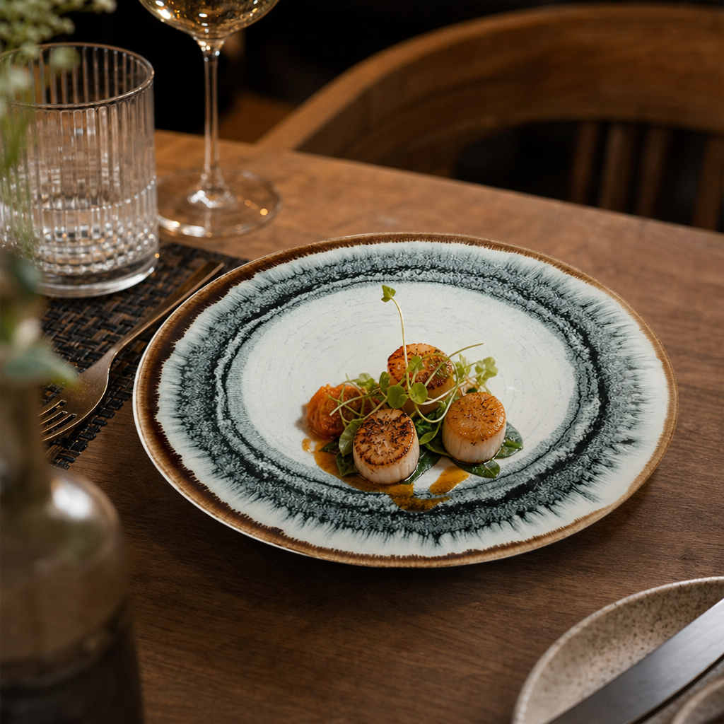Flare Coupe Plates 217mm Ceramic for Elegant Dining (Pack of 12)