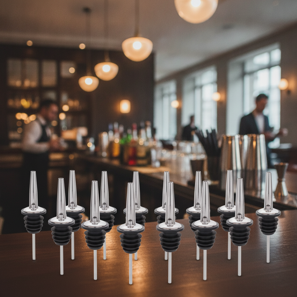 Stainless Steel Freeflow Pourer 114mm for Bartending (Pack of 10)