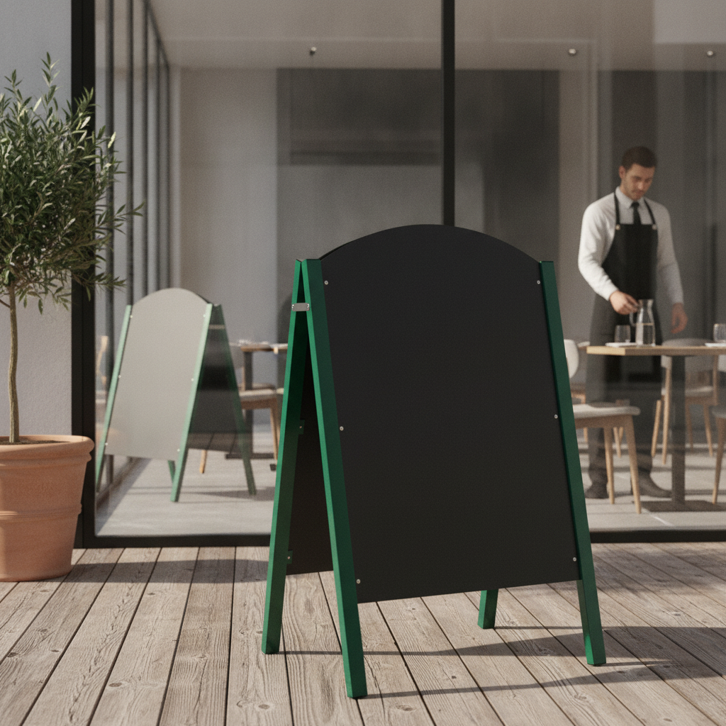 Stainless Steel & Wood A-Board 1100mm for Outdoor Displays