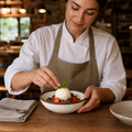 Melamine Low Bowl 165mm Cream for Serving Desserts