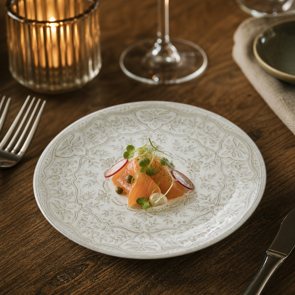 Coupe Plates 152.5mm Vitrified Ceramic for Hospitality Use (Pack of 12)