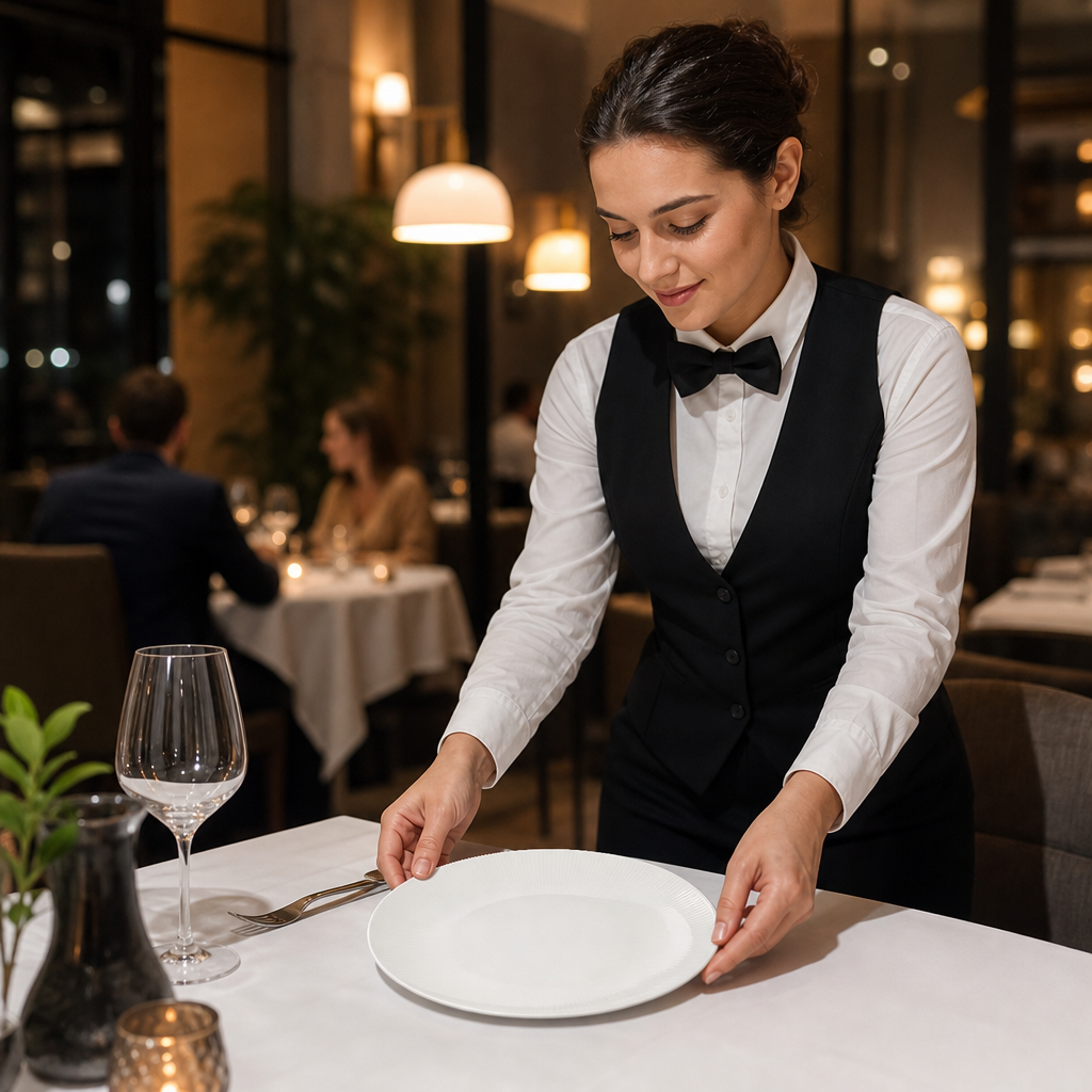 Royal Embossed Coupe Plates 180mm Bone China for Fine Dining (Pack of 12)