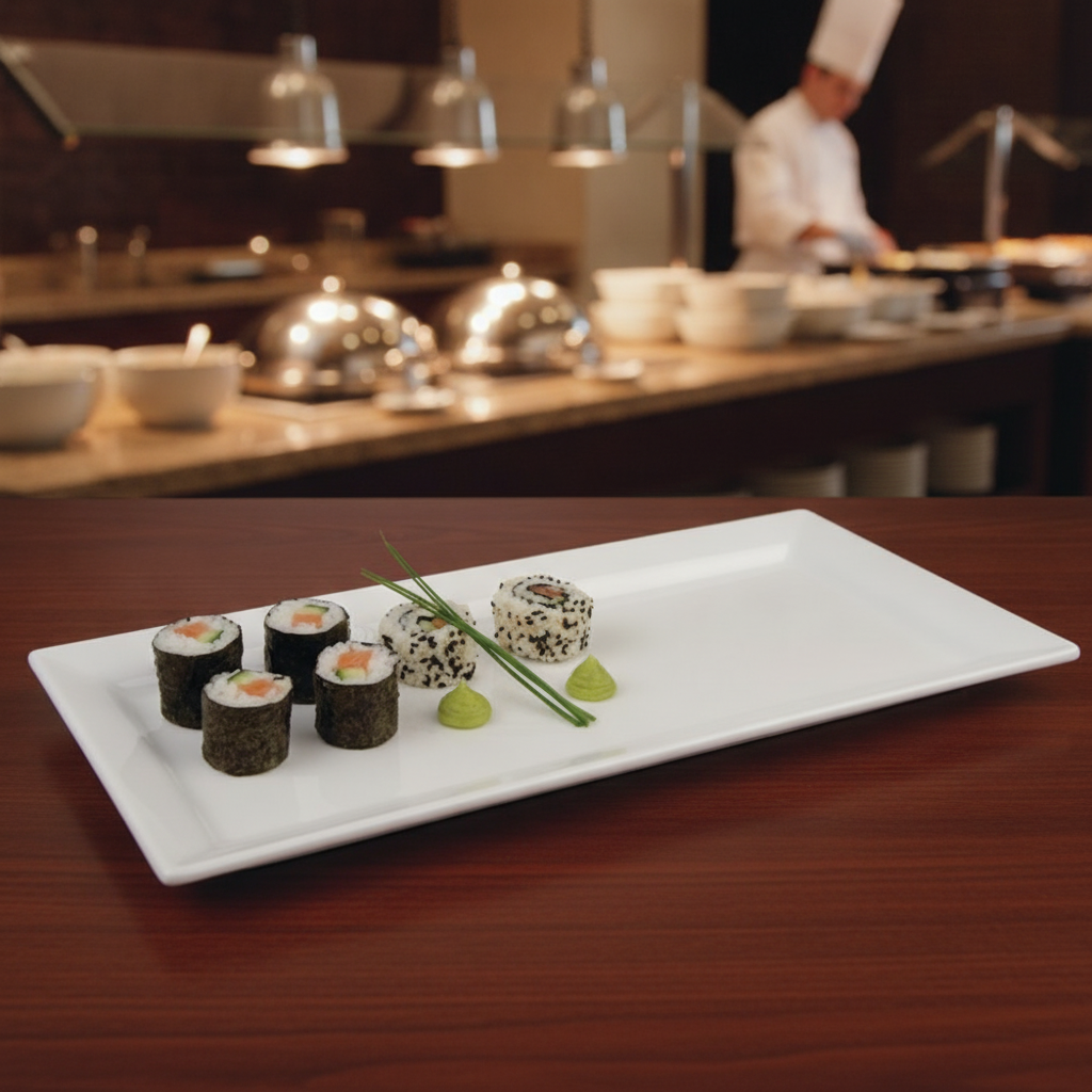 Melamine Rectangular Tray 355x180mm for Buffet Display
