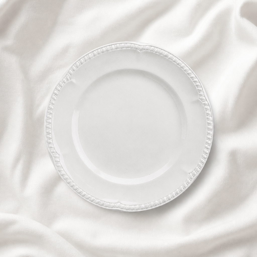Traditional White Porcelain Plates 215mm for Catering Establishments