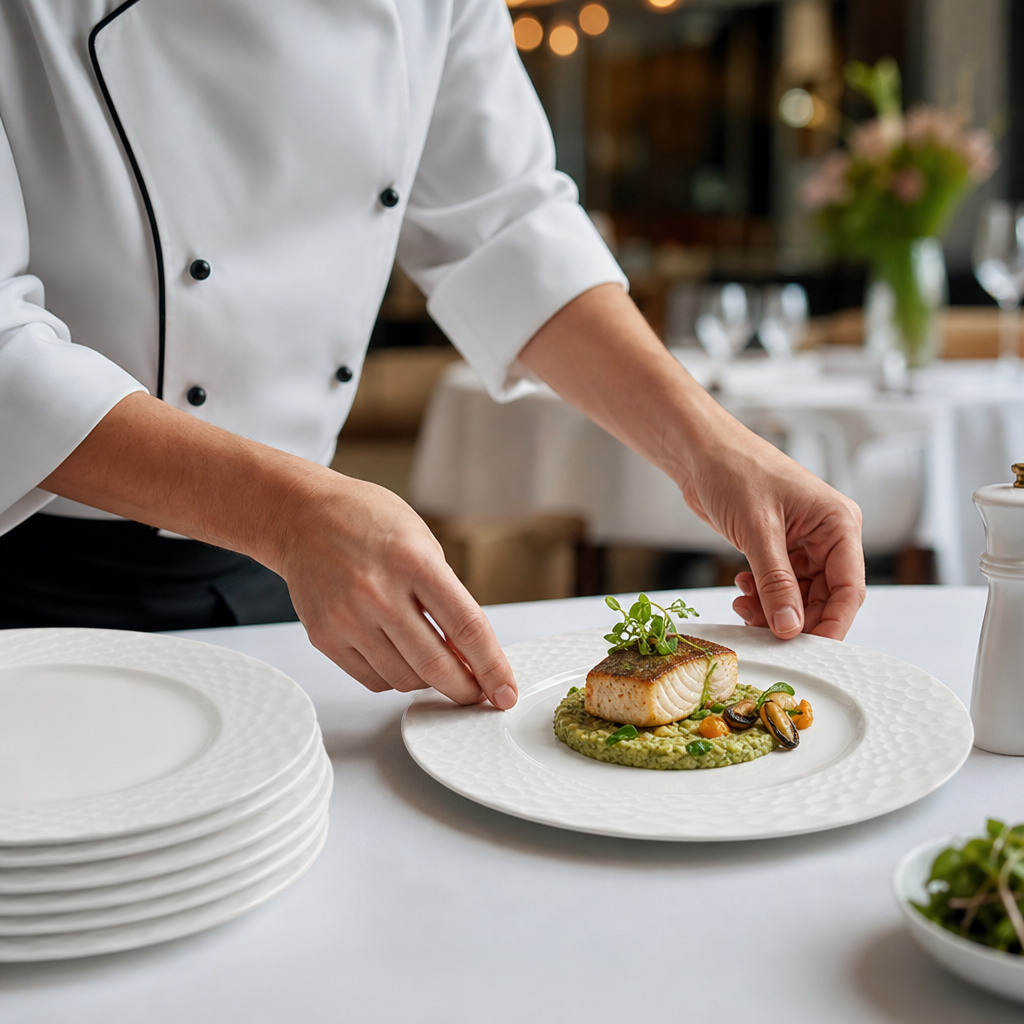 Rim Plates 202.5mm Vitrified Ceramic for Hospitality Environments (Pack of 24)