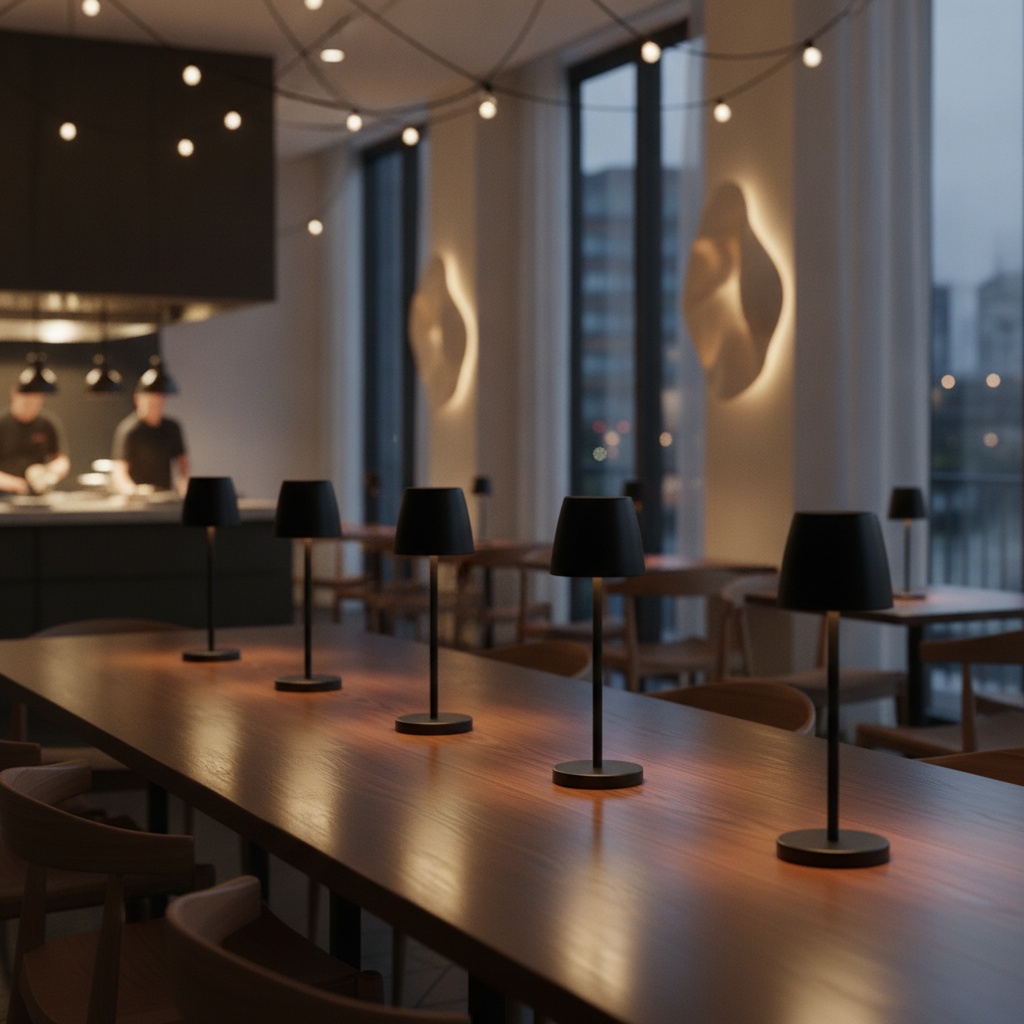 Iron Cordless Table Lamps 260mm for Smaller Venues (Pack of 6)