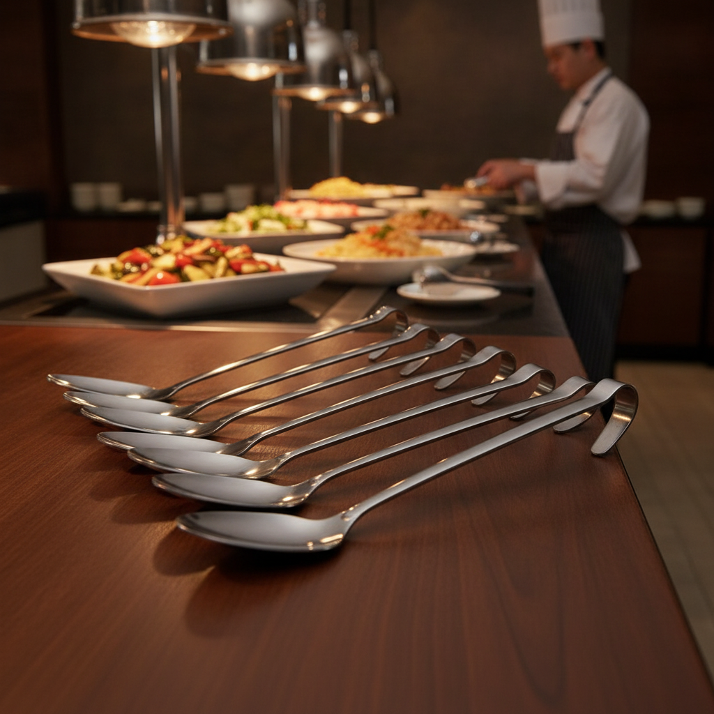 Stainless Steel Serving Spoons 300mm for Buffet Presentation (Pack of 10)