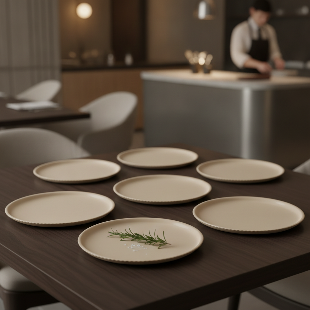 Porcelain Plates 160mm in Sand for Catering & Hospitality (Pack of 6)