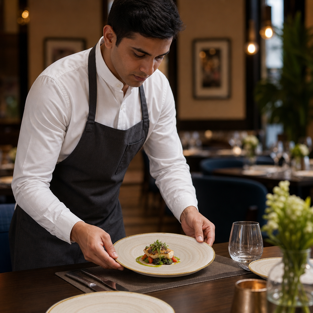 Round Plate 288mm Vitrified Ceramic for Restaurants (Pack of 12)