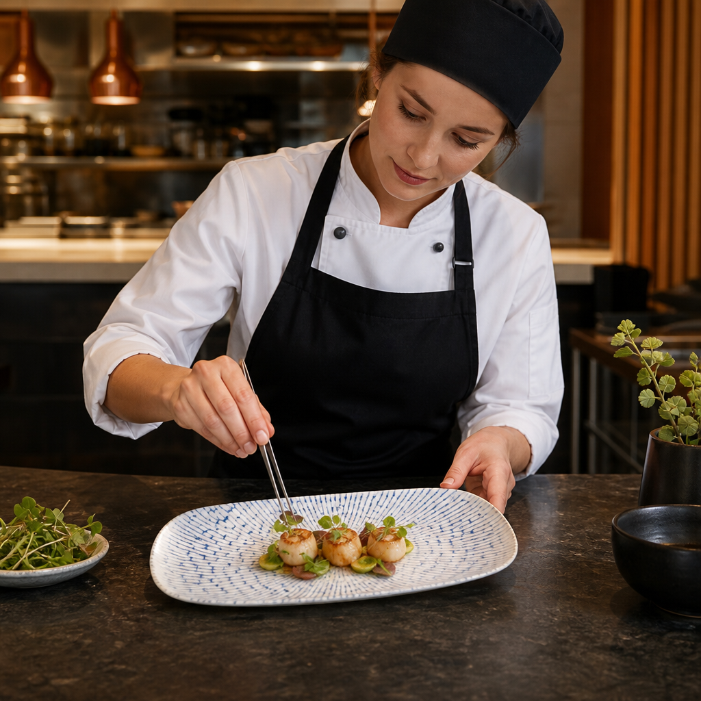 Oblong Plates 350x185mm Indigo Vitrified Ceramic for Hospitality (Pack of 6)