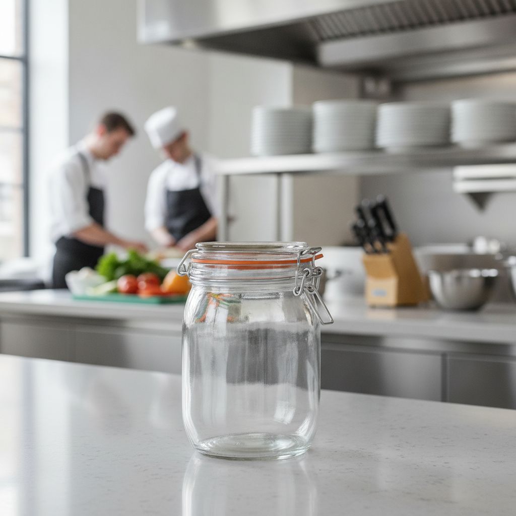 Glass Clip Top Preserve Jar 1000ml for Food Storage