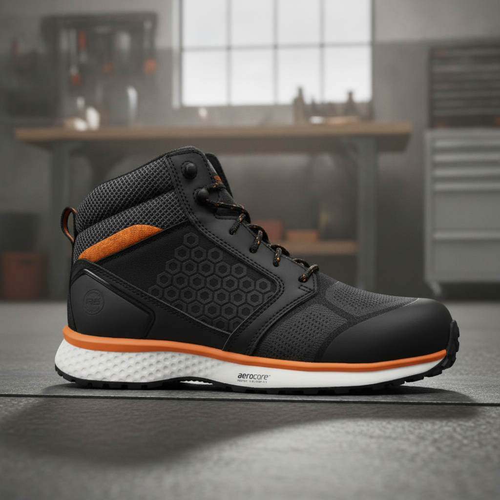 Synthetic Leather Black Safety Boots for Workplace Protection
