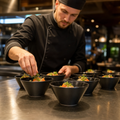 Snack Bowls 341ml Black Porcelain for Event Dining (Pack of 12)