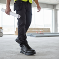 Black Safety Trainers with Leather Upper for Workwear