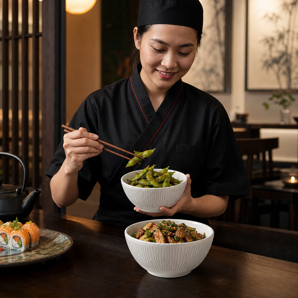 Snack Bowl 130mm Porcelain for Asian-Inspired Dishes (Pack of 12)