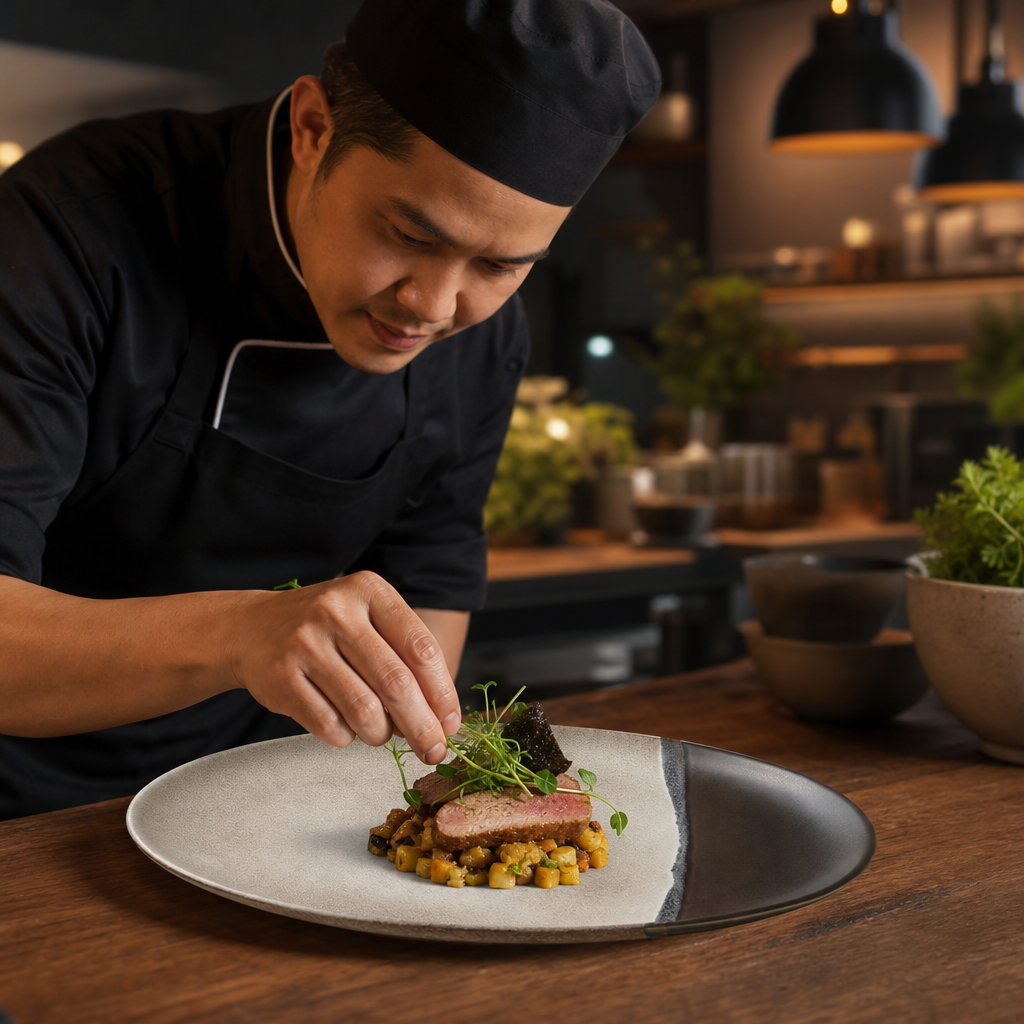 Plates 290mm Stoneware for Showcasing Cuisine (Pack of 6)