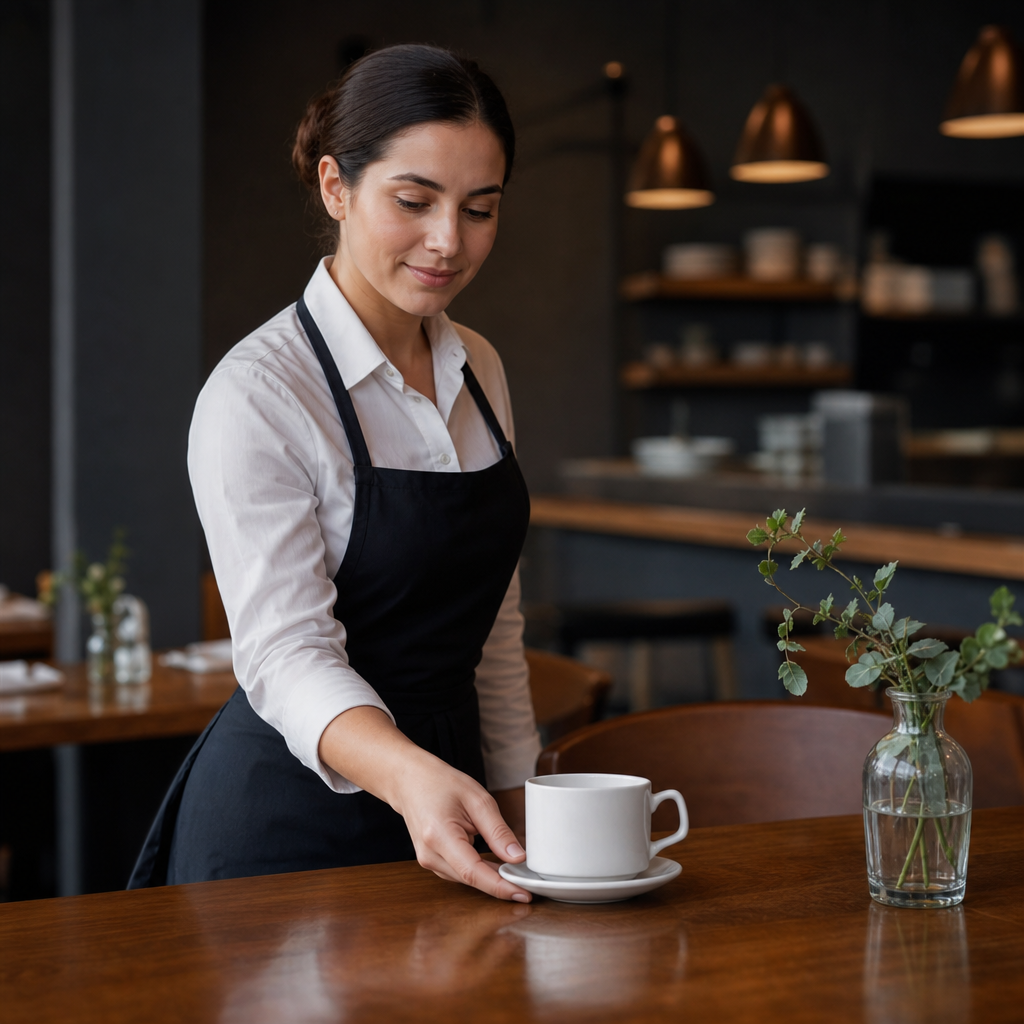 Stacking Cups 200ml Porcelain for Restaurants & Cafés (Pack of 6)