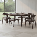 Rubber Wood Dining Chairs 760x480mm for Elegant Seating Areas (Pack of 6)