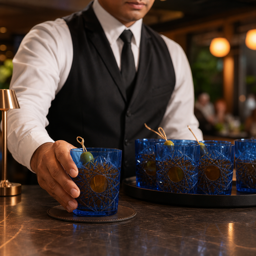 Polycarbonate Double Old Fashioned Glasses 350ml for Events (Pack of 24)