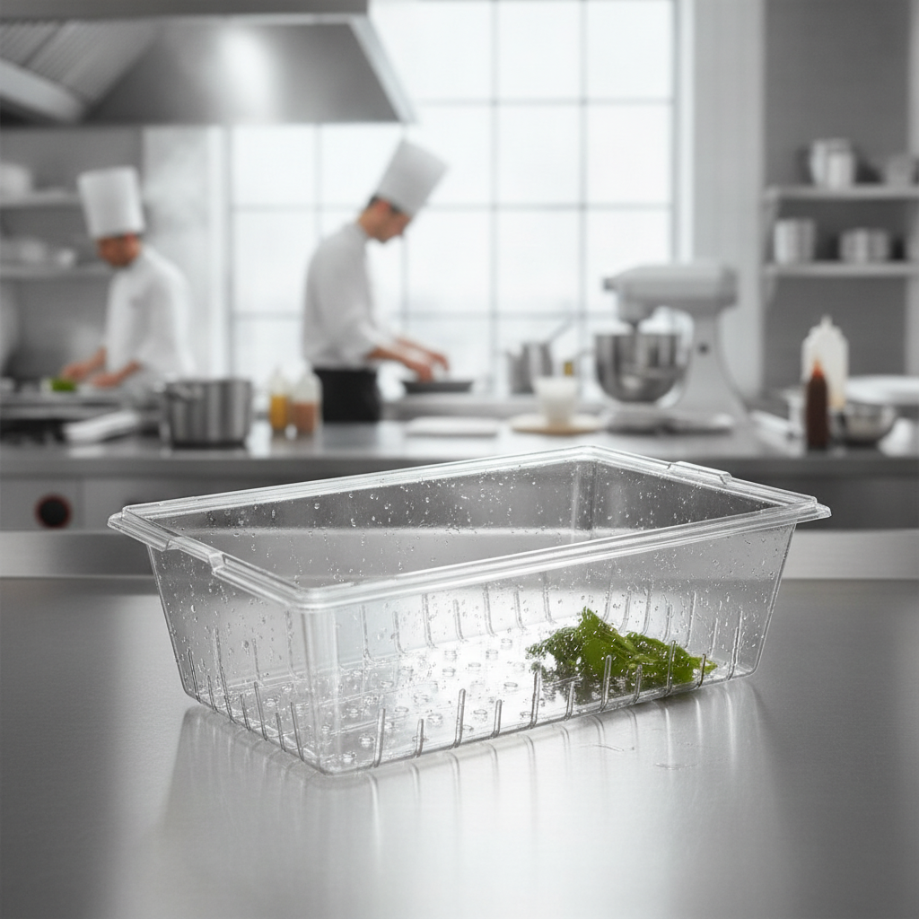 Polycarbonate Colander Pan 20cm for Food Preparation