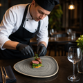 Triangle Walled Chefs Plates 260mm Grey Vitrified Ceramic for Elegant Table Settings (Pack of 6)