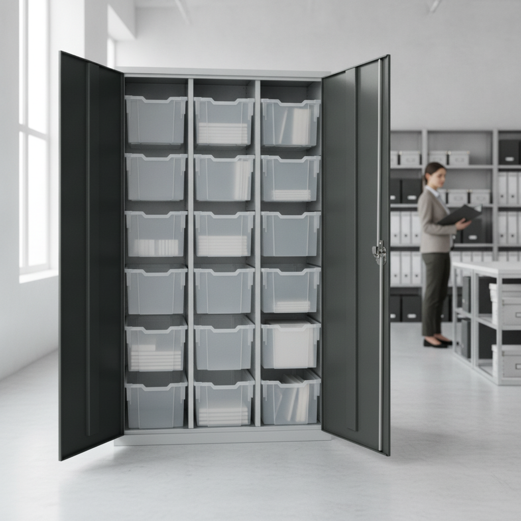 Powder Coated Steel High-Capacity Storage Cupboard for Offices