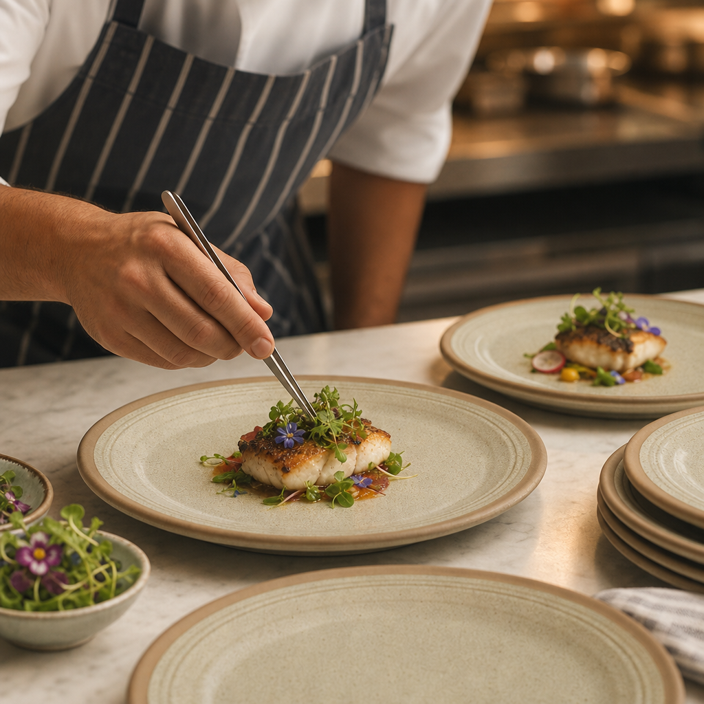 Plates 230mm Stoneware for Dining Experiences (Pack of 6)