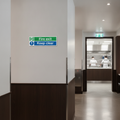 Vinyl Fire Exit Keep Clear Sign 150mm x 450mm for Emergency Safety