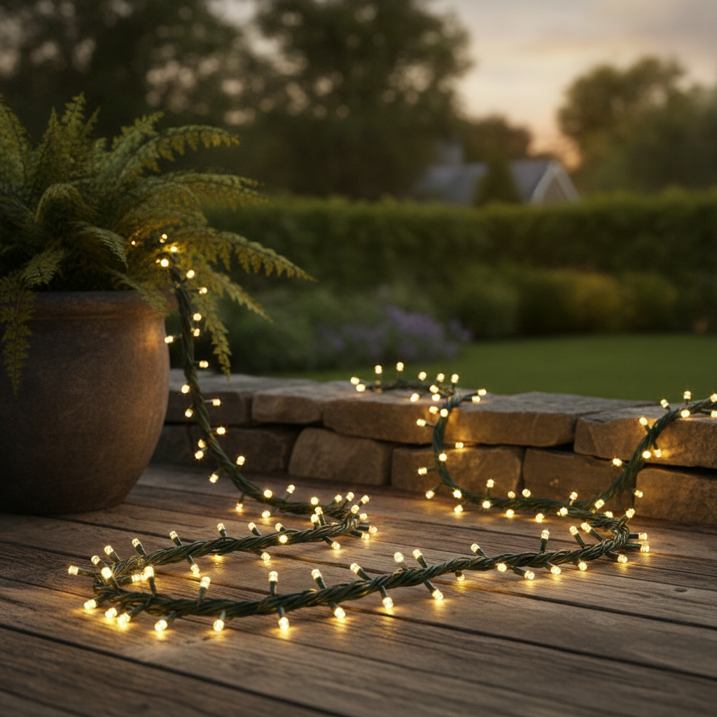 Warm White LED String Lights 37m for Indoor & Outdoor Use