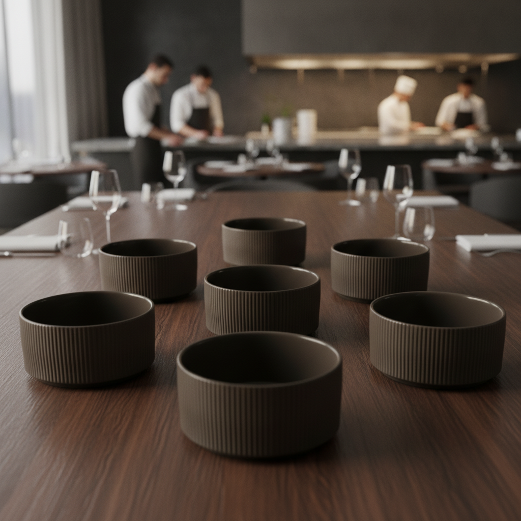 Porcelain Brown Bowl 1.6L for Catering & Hospitality (Pack of 6)