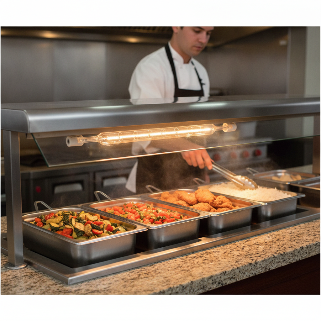 Quartz Heat Bulb 300W for Keeping Food Warm