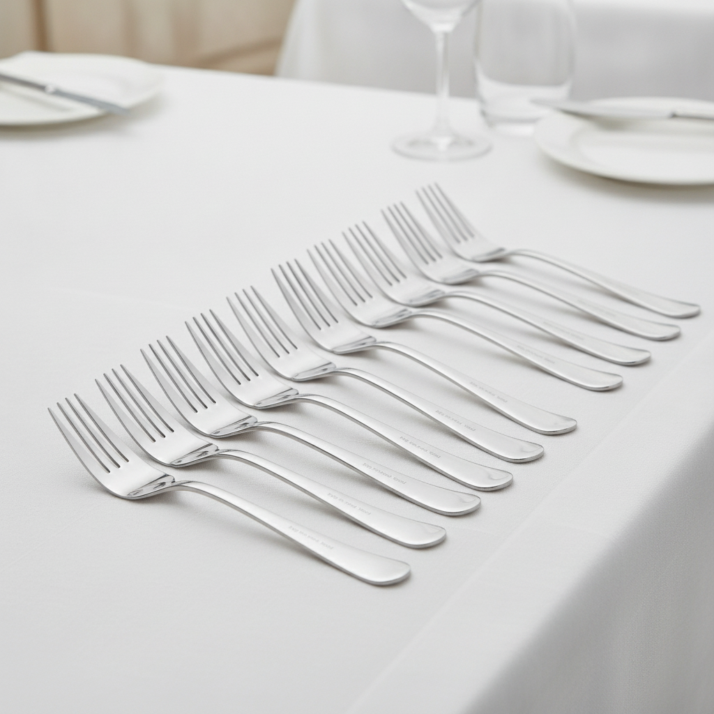 18/10 Stainless Steel Fish Forks 203mm for Elegant Dining (Pack of 12)
