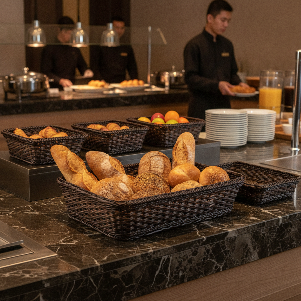 Poly-Rattan Gastronorm Basket 1/2 Size for Buffet Displays
