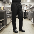 Polycotton Easyfit Trousers Black for Food Service