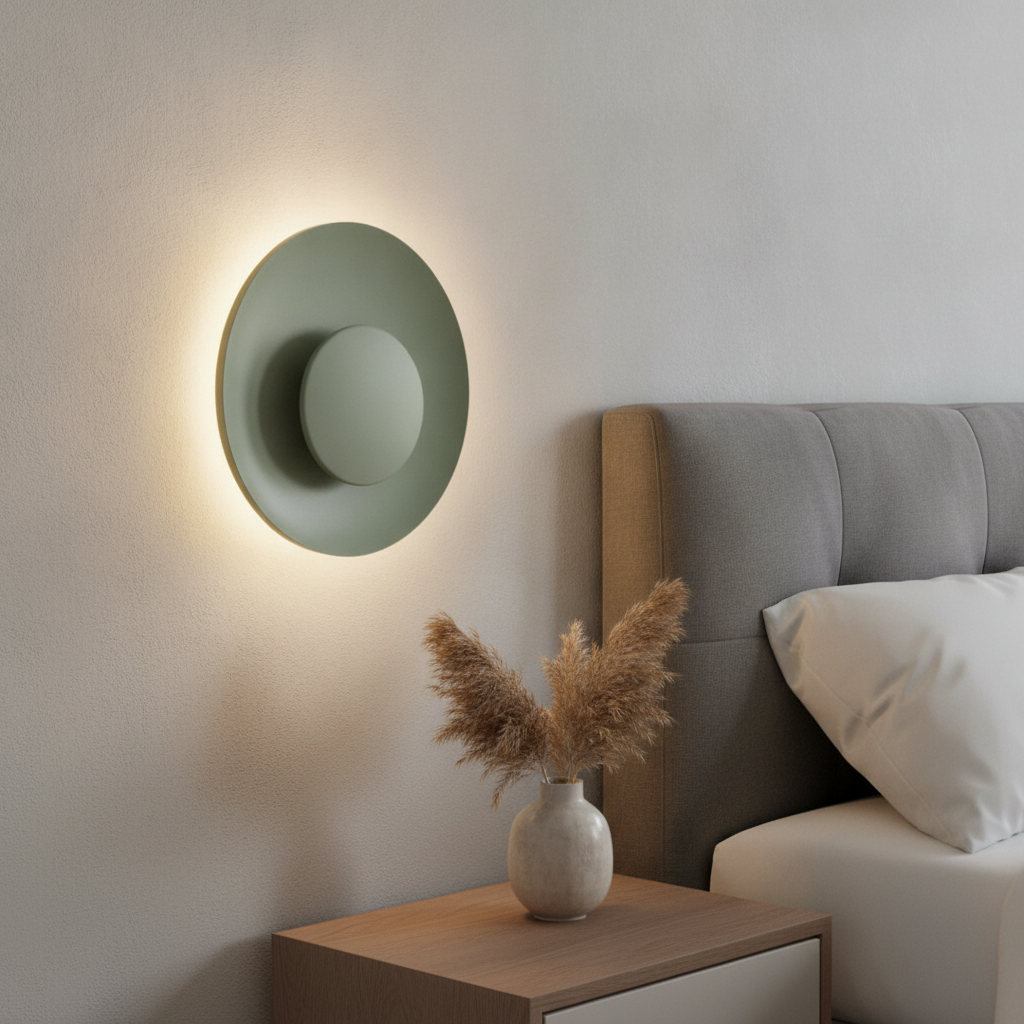 Metal Green Marsi Wall Light for Hallways & Bedrooms