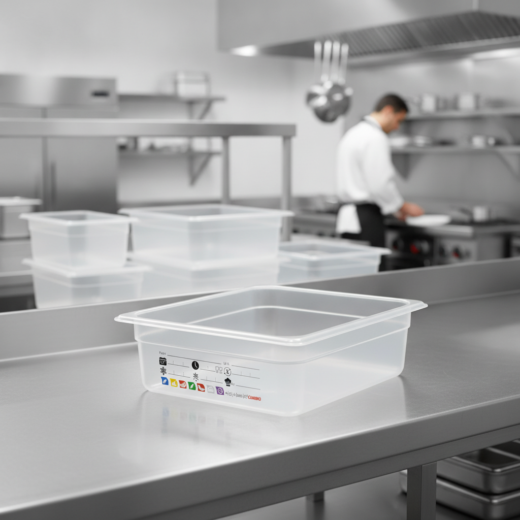Polypropylene Food Storage Container 1/2 GN 100mm for Professional Kitchens