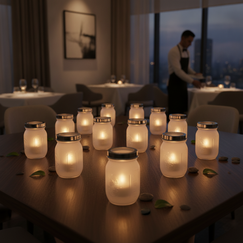 Glass Table Lamp 410mm for Creating Ambiance (Pack of 12)