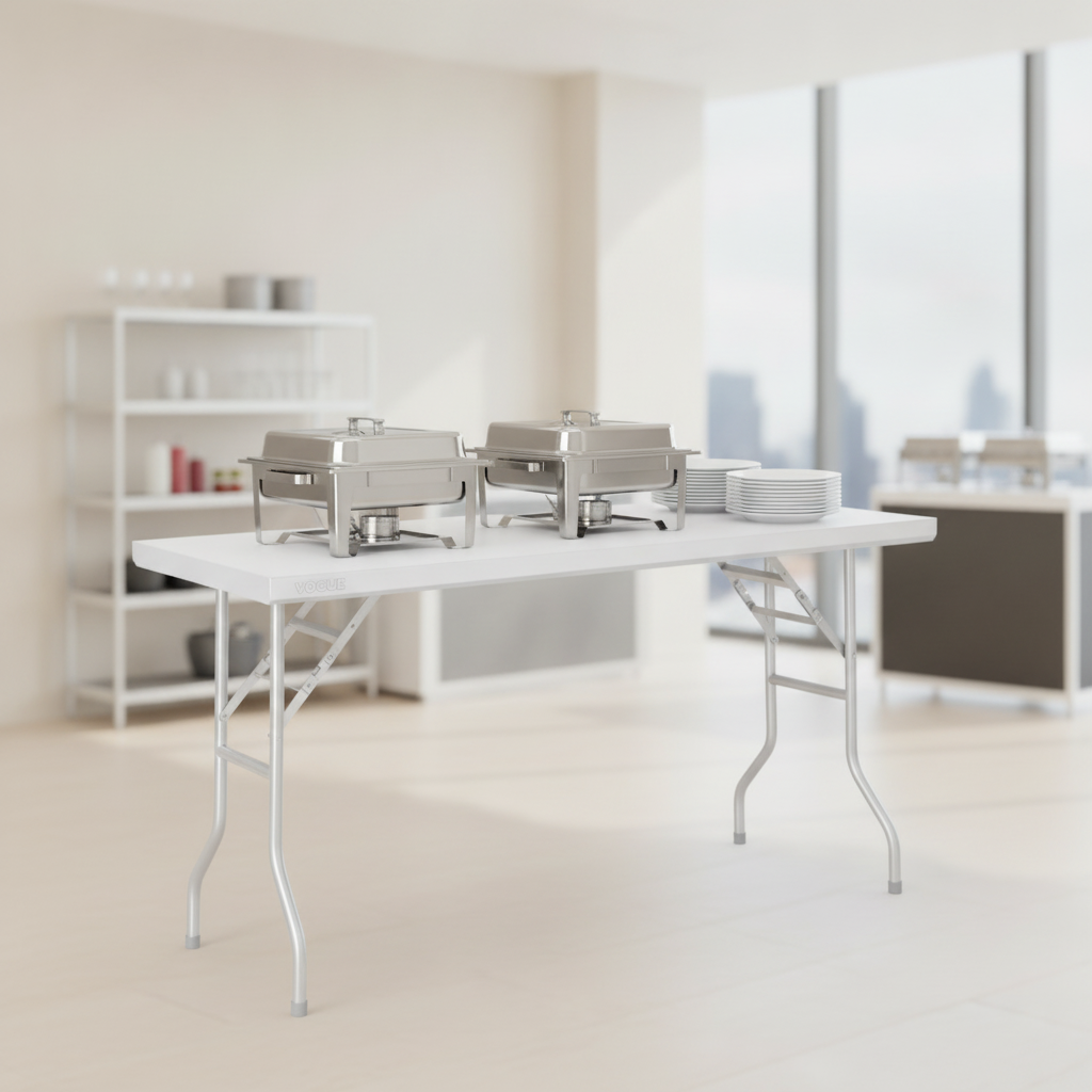 Stainless Steel Folding Work Table 1220x610mm for Events