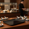 Melamine Rectangular Tray Black for Buffet Presentations