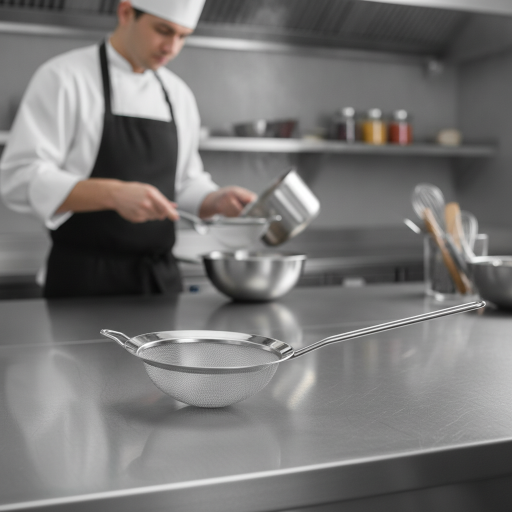 Stainless Steel Sieve 18cm for Bars & Cafés
