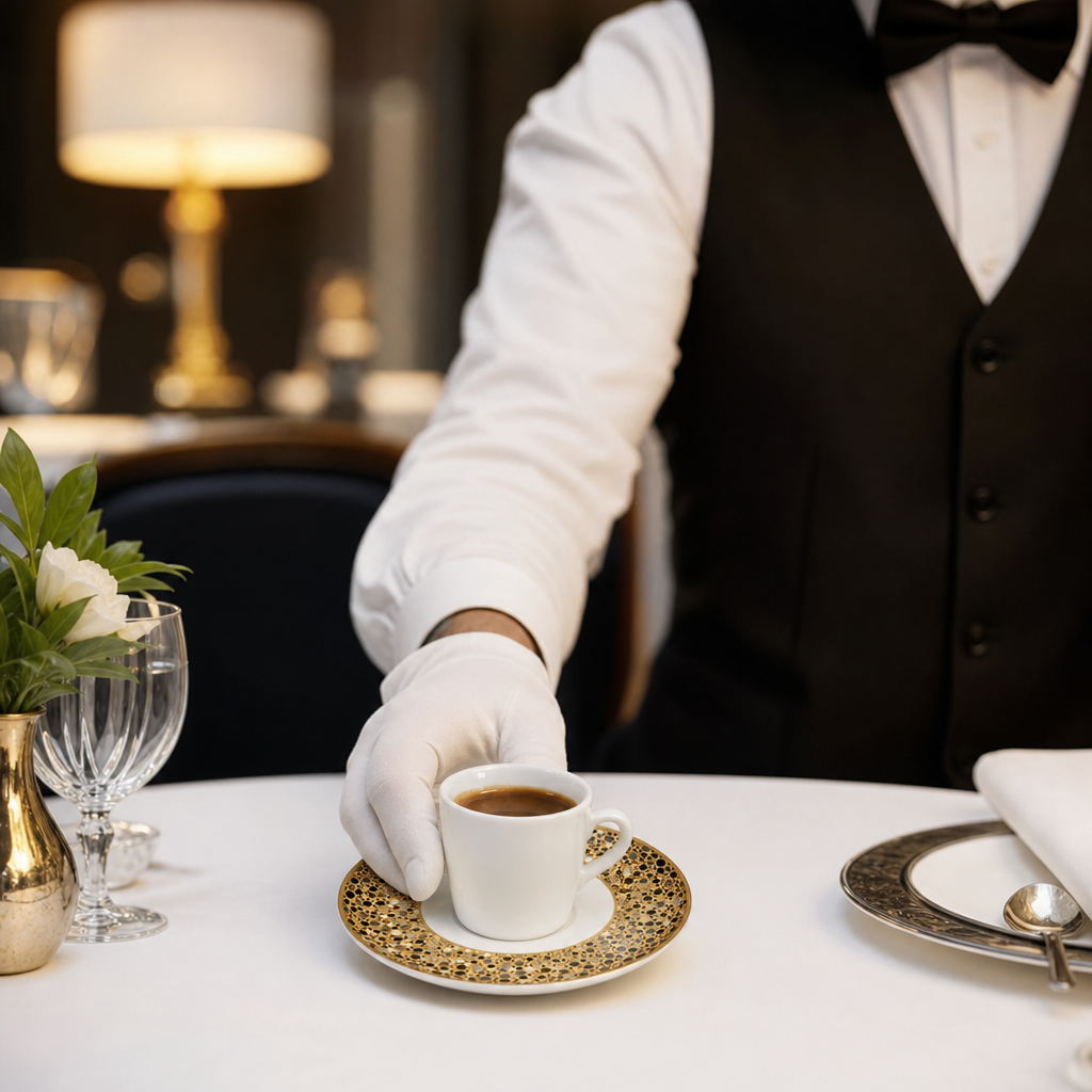 Espresso Saucers 120mm Gold Bone China for Elegant Table Settings (Pack of 12)