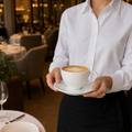 Coffee Cups 240ml White China for Front-of-House Use (Pack of 12)