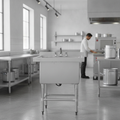 Stainless Steel Deep Pot Sink 100L for Efficient Cleaning