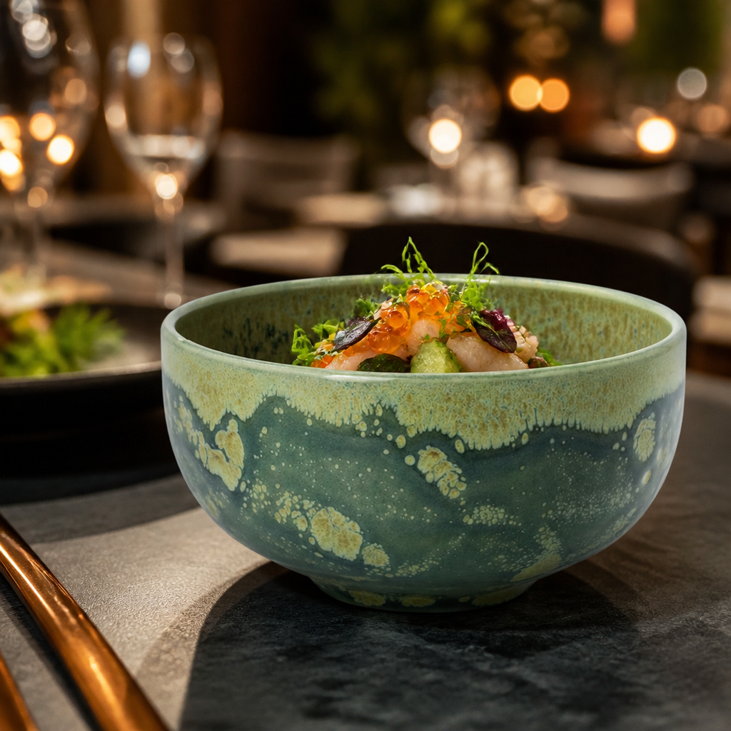 Aurora Vesuvius Burnt Emerald Bowls 110mm for All Types of Cuisine - Pack of 12