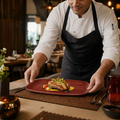 Rust Oblong Plate Red Vitrified Ceramic for Dining Experiences (Pack of 6)