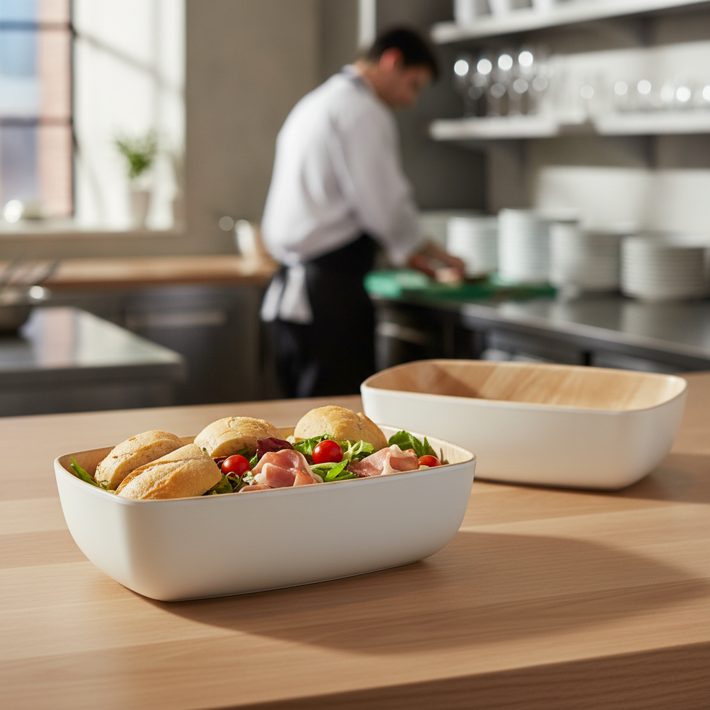 Melamine White Bowl GN1/9 for Sharing Platters & Sandwiches