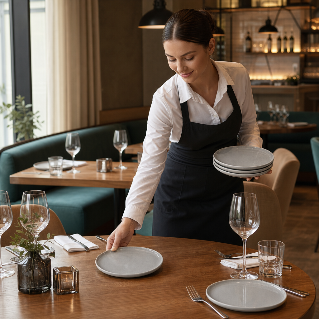 Plates 200mm White Vitrified Stoneware for Unique Table Settings (Pack of 24)